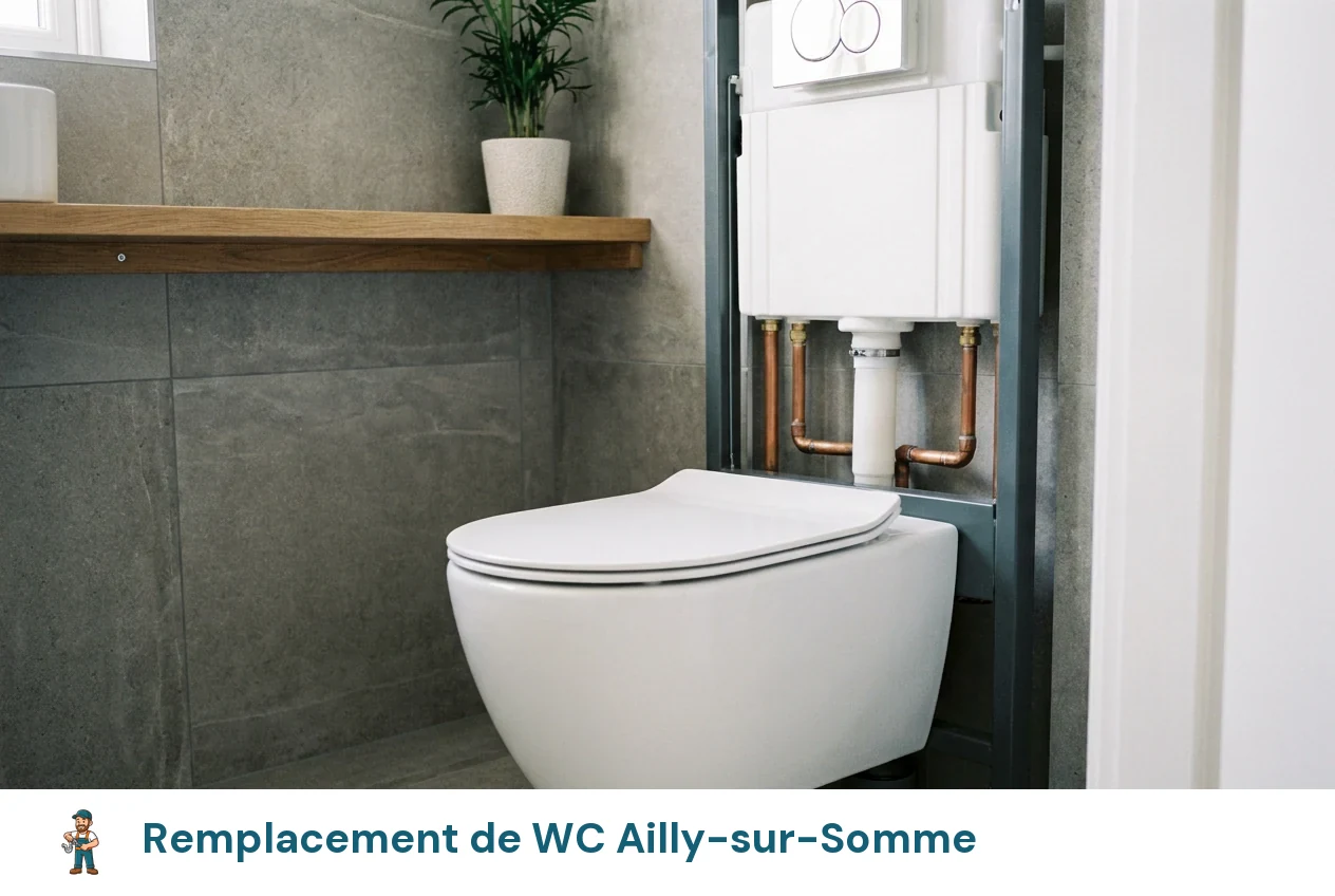 Remplacement de WC à Ailly-sur-Somme