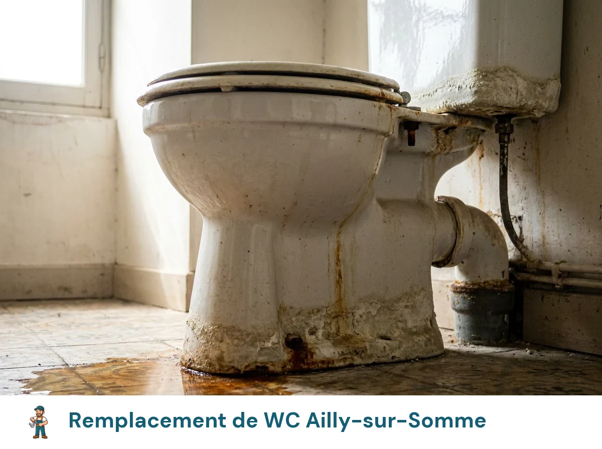 Remplacement de WC à Ailly-sur-Somme