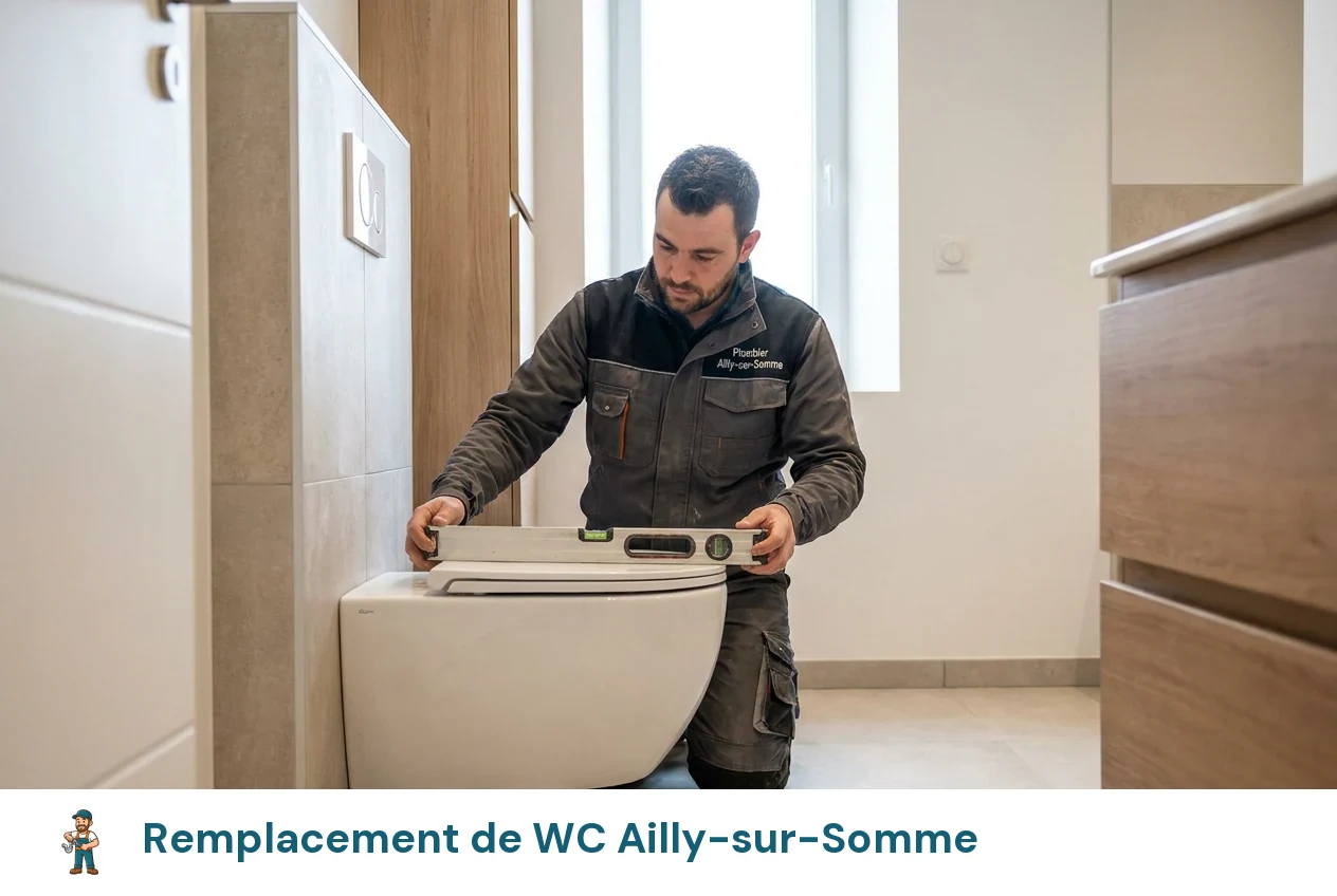 Remplacement de WC à Ailly-sur-Somme